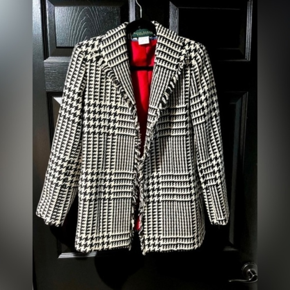 Vintage Wool Houndstooth Harve Benard Jacket